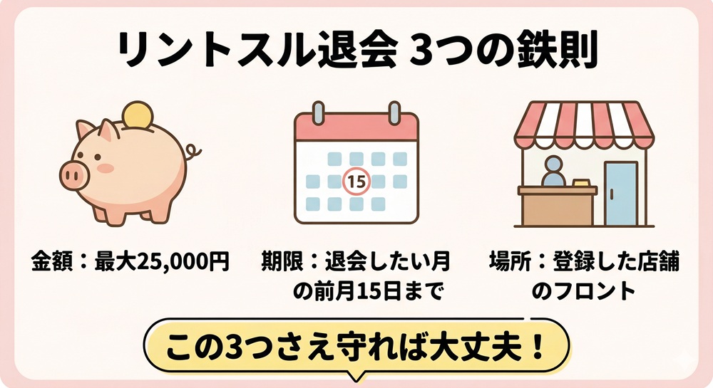 リントスルの退会金はいくらですか？
