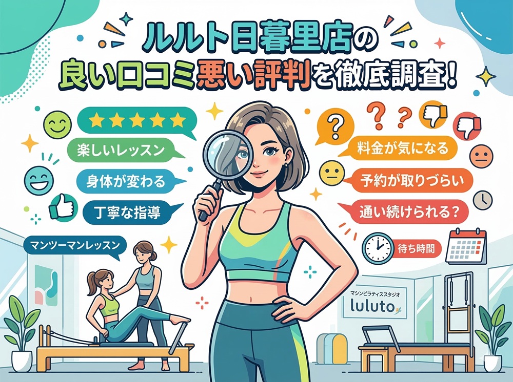 ルルト 日暮里店 口コミ 評判 料金 体験レッスン 比較 安い マシンピラティス 株式会社理学ボディ